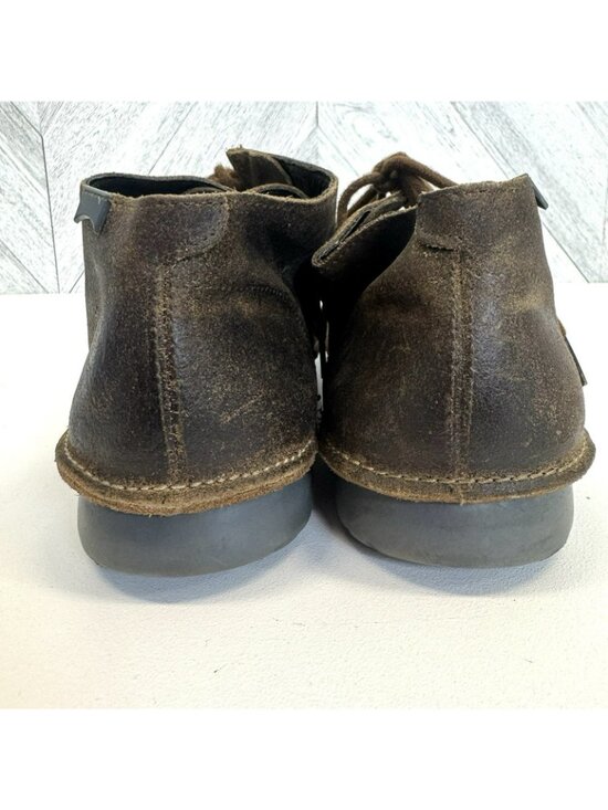 Camper Shoes Mens Size US 9 EU 42 Chukka Moc Toe Brown Leather Shoes Alicante